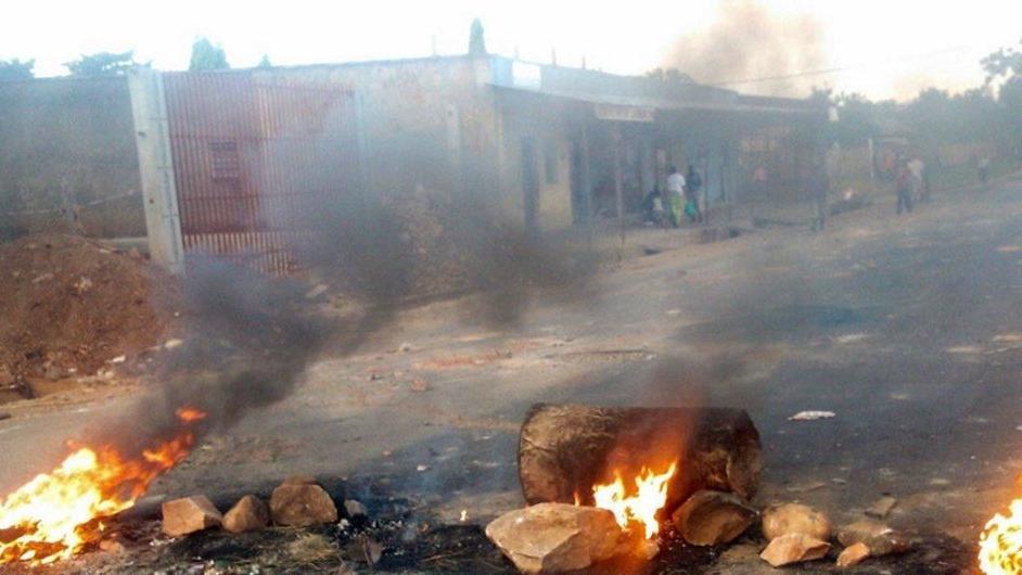 Burning barricades in Bujumbura, as turmoil erupted in Burundi.