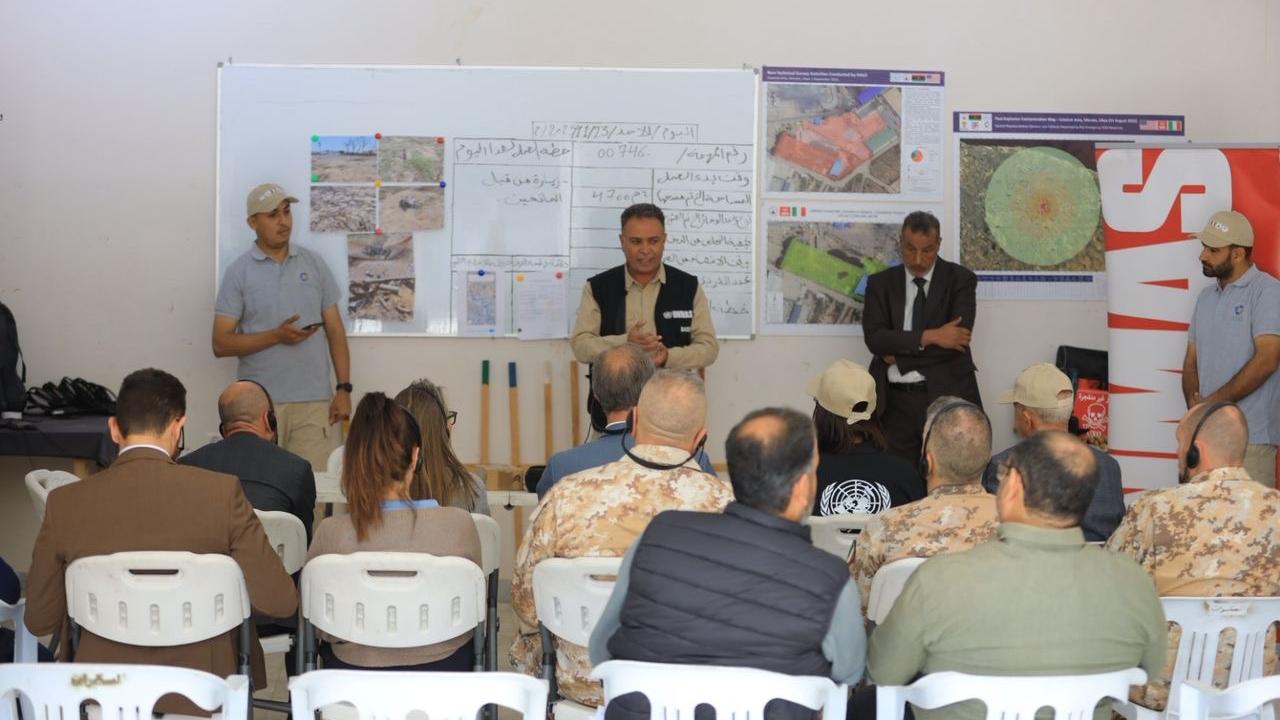 UN and Italy review progress on clearing Misratah blast site 