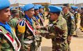 Le 5ème détachement du contingent égyptien reçoit la médaille des Nations unies