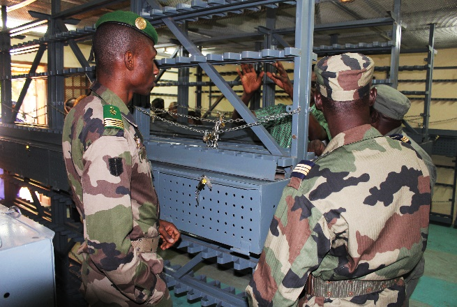 Visite des armureries réhabilitées par UNMAS, 27 Novembre 2015, Bamako - Mali